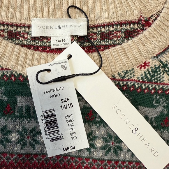 Scene&heard Boys Fairisle Sweater Size 14/16 - Picture 6 of 7